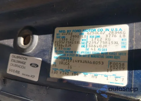 1988 Ford F150 из США, поврежденный, VIN 1FTEF14Y9JNA68053